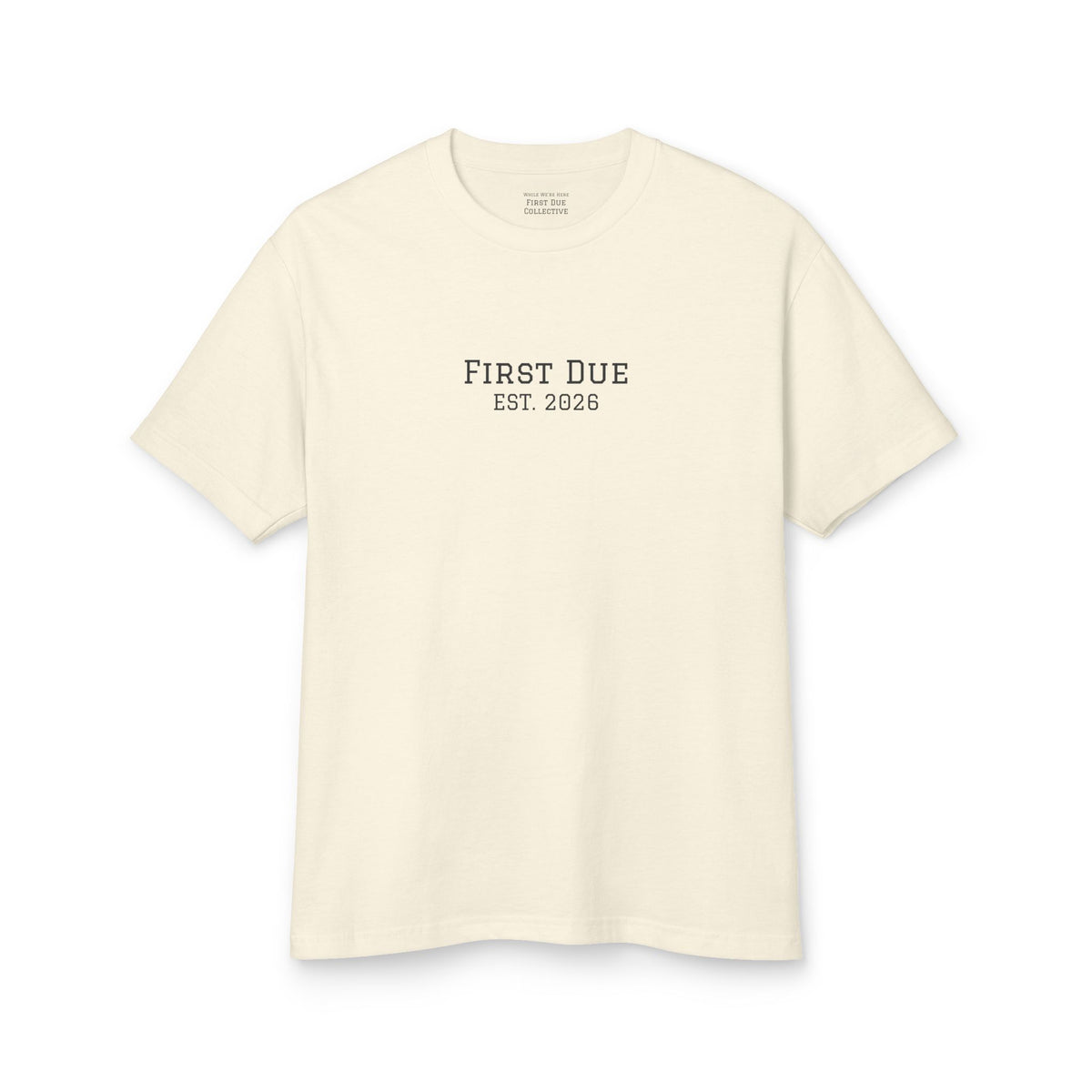 While We're Here T-Shirt- Faded Cream